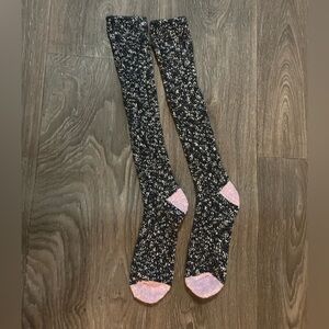 Cozy Dark Blue and Pink Socks